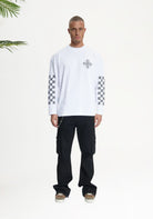Cotton District CROYEZ CROSS LONGSLEEVE T-SHIRT Longsleeve WHITE