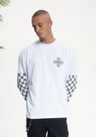 Cotton District CROYEZ CROSS LONGSLEEVE T-SHIRT Longsleeve WHITE