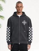 Cotton District CROYEZ CROSS ZIP HOODIE Hoodies ANTRA