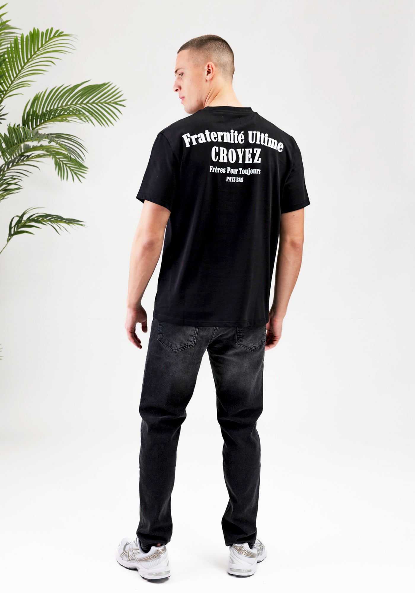 Cotton District CROYEZ FRATERNITE T-SHIRT  BLACK