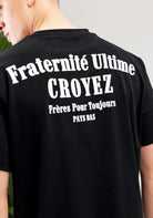 Cotton District CROYEZ FRATERNITE T-SHIRT  BLACK