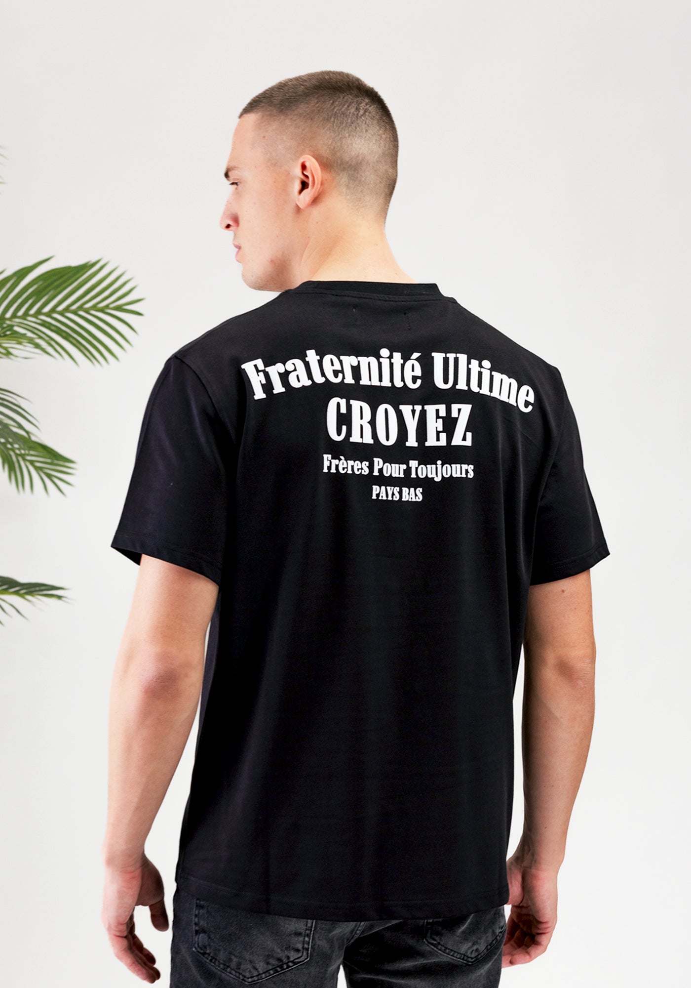 Cotton District CROYEZ FRATERNITE T-SHIRT  BLACK