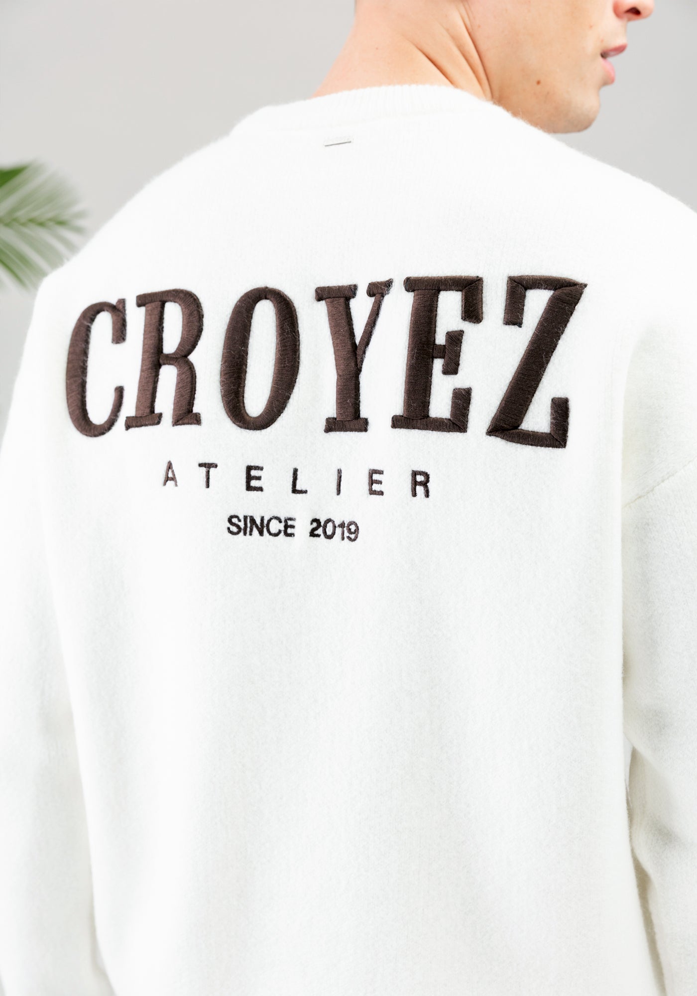 Cotton District CROYEZ GALLERY KNIT SWEATER  OFF WHITE