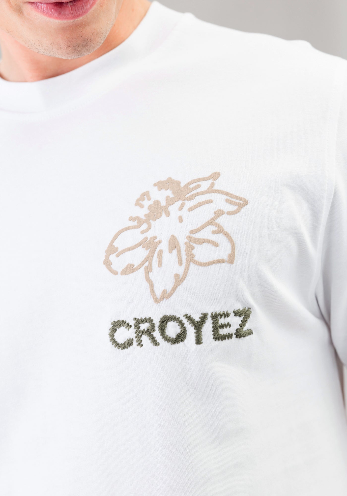 Cotton District CROYEZ GARDENER T-SHIRT  WHITE