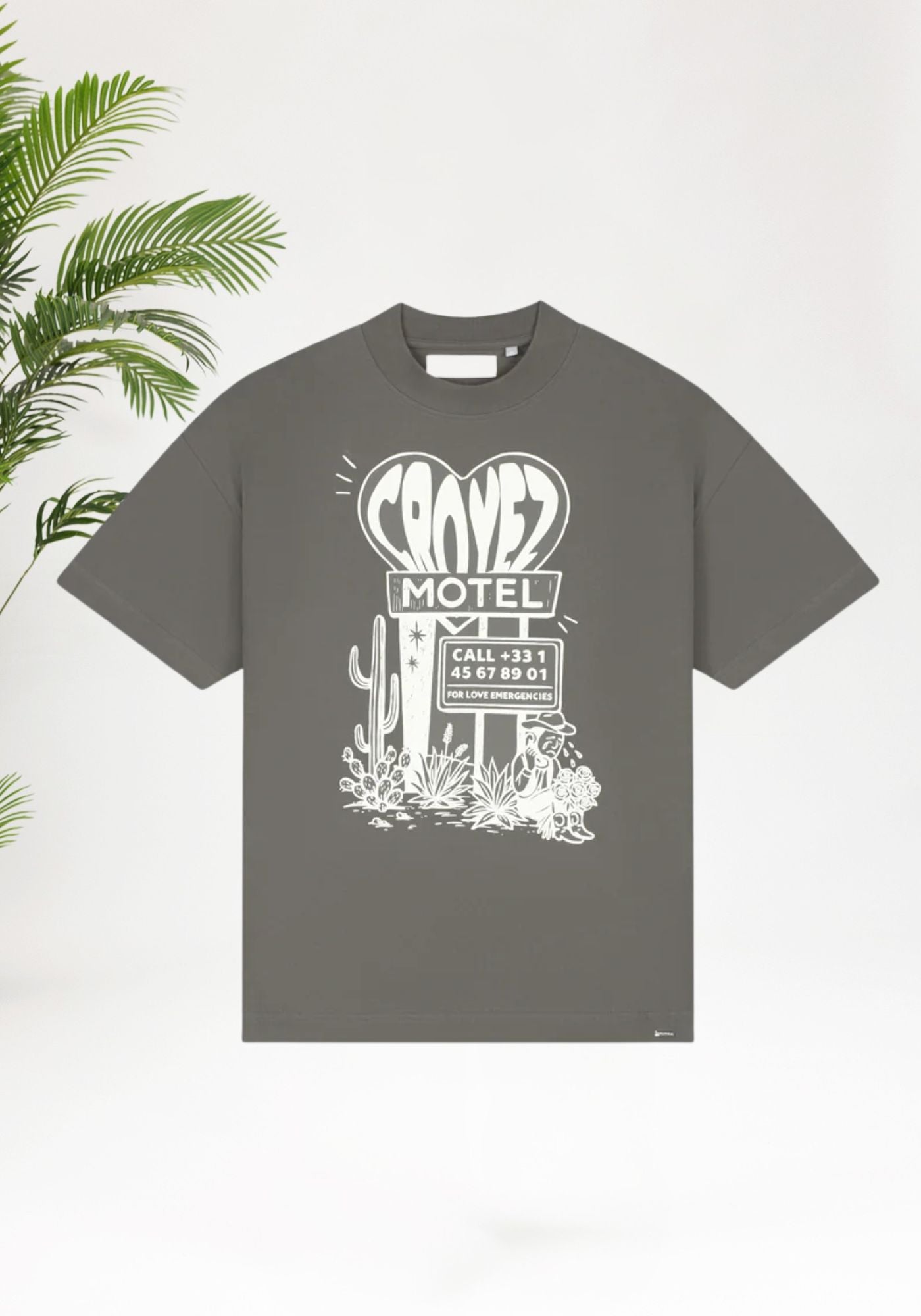 Cotton District CROYEZ MOTEL T-SHIRT T-Shirts WASHED BROWN