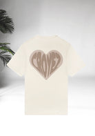 Cotton District CROYEZ PUFFED HEART T-SHIRT  OFF WHITE/BEIGE