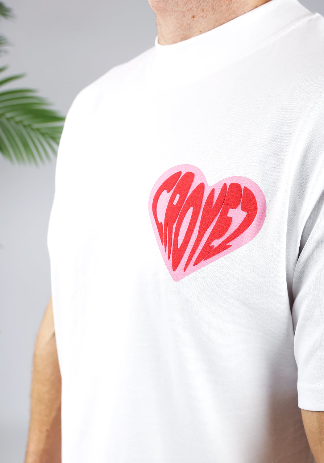 Cotton District CROYEZ PUFFED HEART T-SHIRT  WHITE/RED