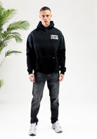 Cotton District CROYEZ SPRAYED ATELIER HOODIE  BLACK
