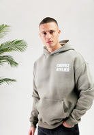Cotton District CROYEZ SPRAYED ATELIER HOODIE  DUSTY OLIVE
