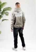 Cotton District CROYEZ SPRAYED ATELIER HOODIE  DUSTY OLIVE