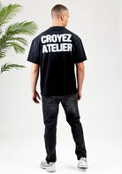 Cotton District CROYEZ SPRAYED ATELIER T-SHIRT T-Shirts BLACK