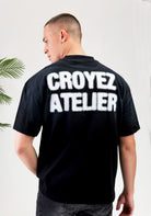 Cotton District CROYEZ SPRAYED ATELIER T-SHIRT T-Shirts BLACK
