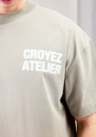 Cotton District CROYEZ SPRAYED ATELIER T-SHIRT T-Shirts DUSTY OLIVE