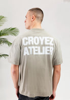 Cotton District CROYEZ SPRAYED ATELIER T-SHIRT T-Shirts DUSTY OLIVE