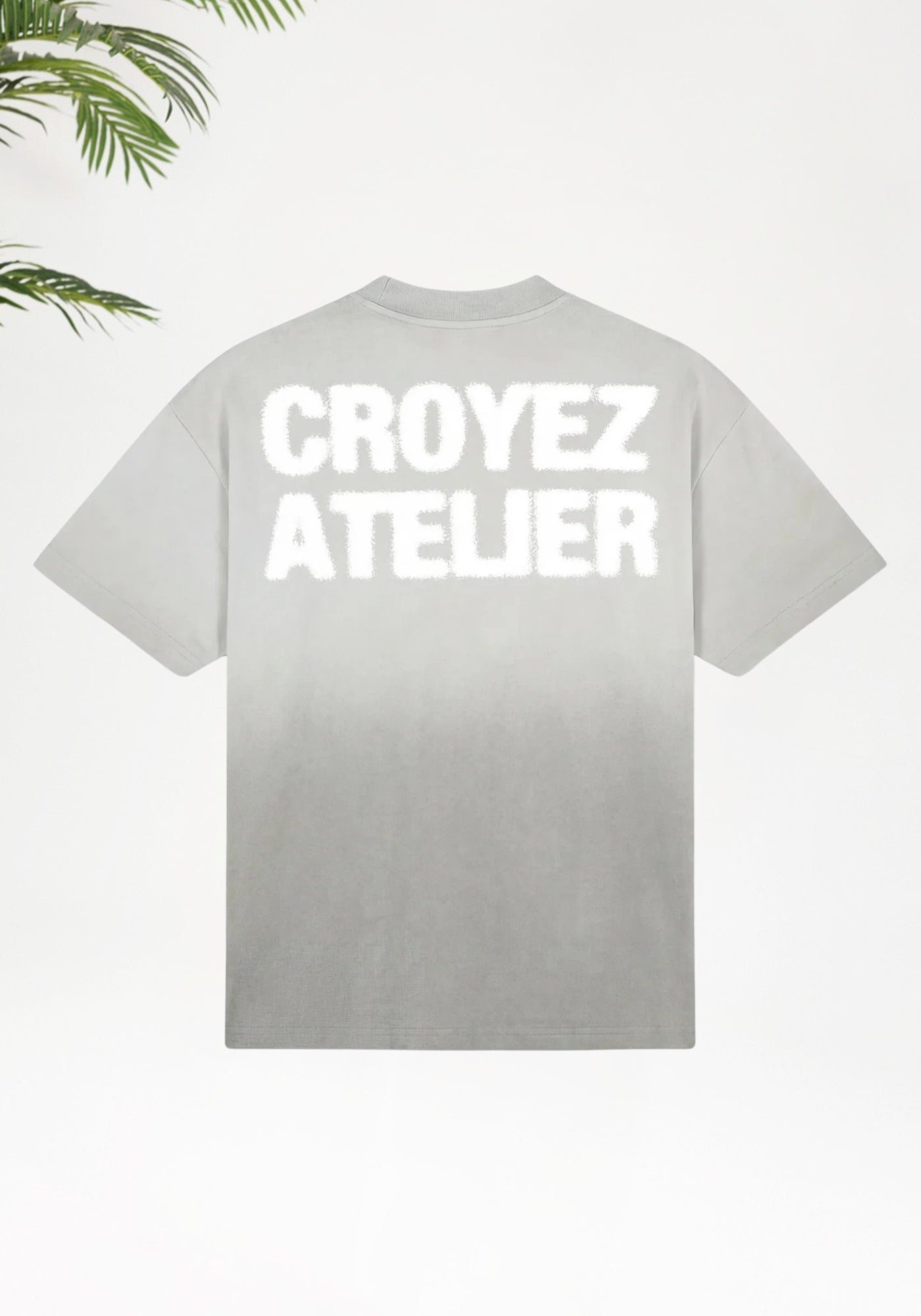 Cotton District CROYEZ SPRAYED ATELIER T-SHIRT T-Shirts LIGHT GREY