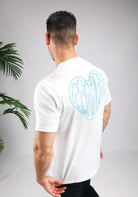 Cotton District CROYEZ STITCHED HEART T-SHIRT  WHITE