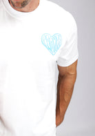 Cotton District CROYEZ STITCHED HEART T-SHIRT  WHITE