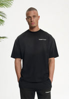 Cotton District CROYEZ STUDIO FADED T-SHIRT T-Shirts BLACK