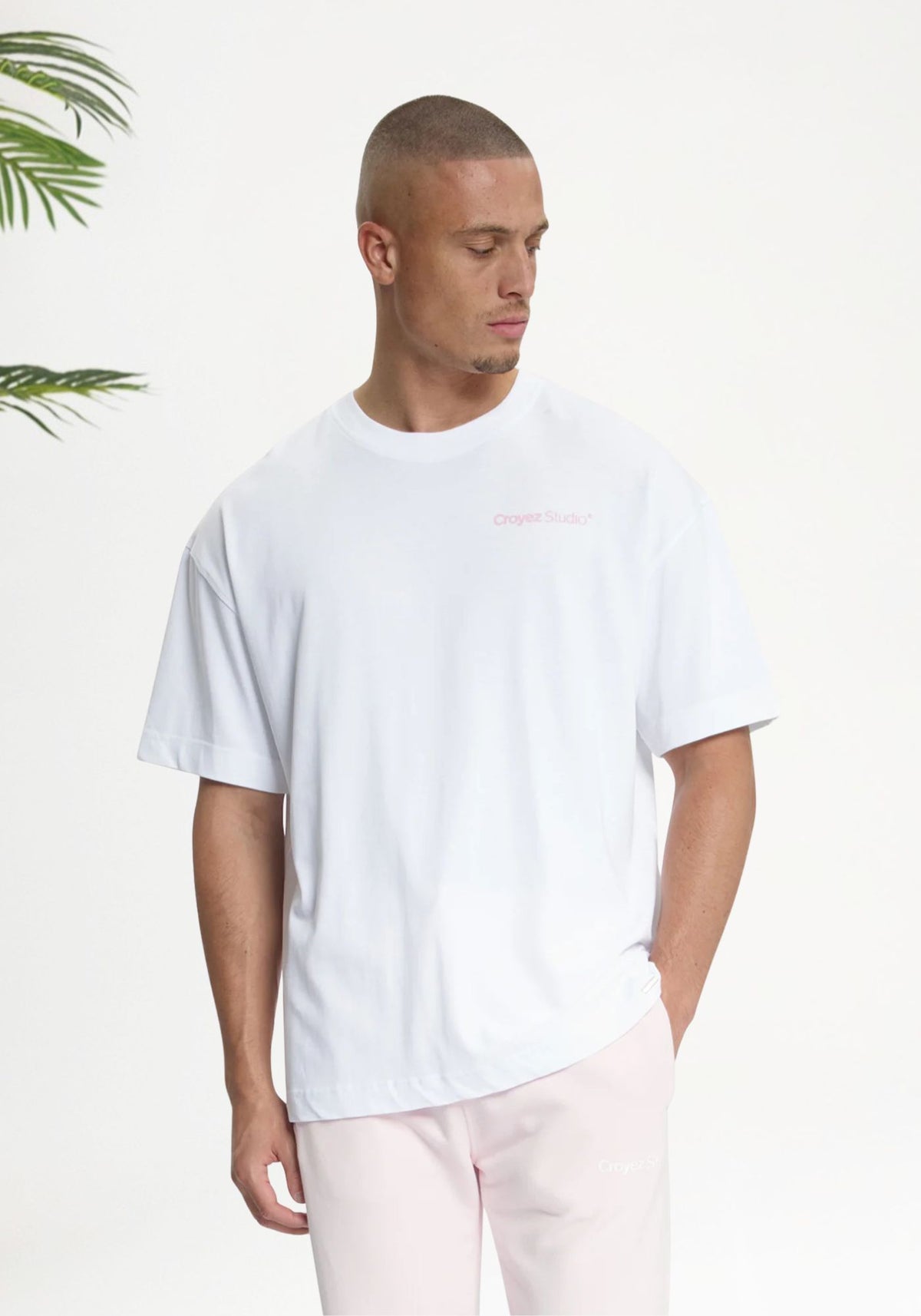 Cotton District CROYEZ STUDIO FADED T-SHIRT T-Shirts WHITE