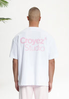 Cotton District CROYEZ STUDIO FADED T-SHIRT T-Shirts WHITE