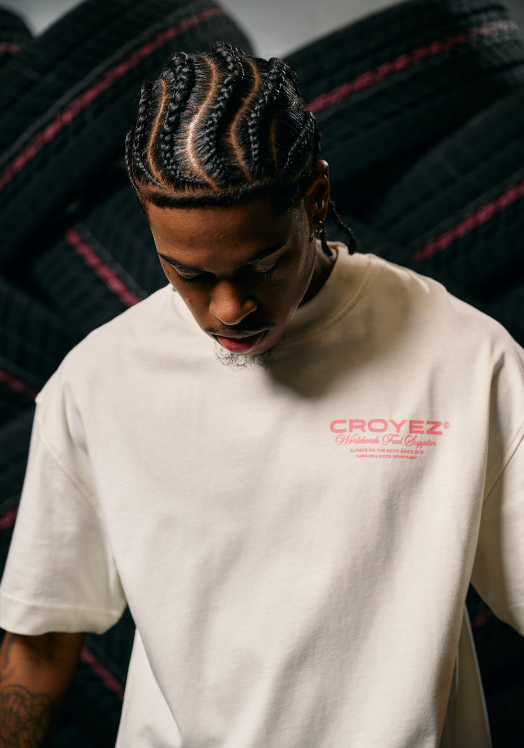 Cotton District CROYEZ WORLDWIDE SUPPLIER T-SHIRT  OFF WHITE