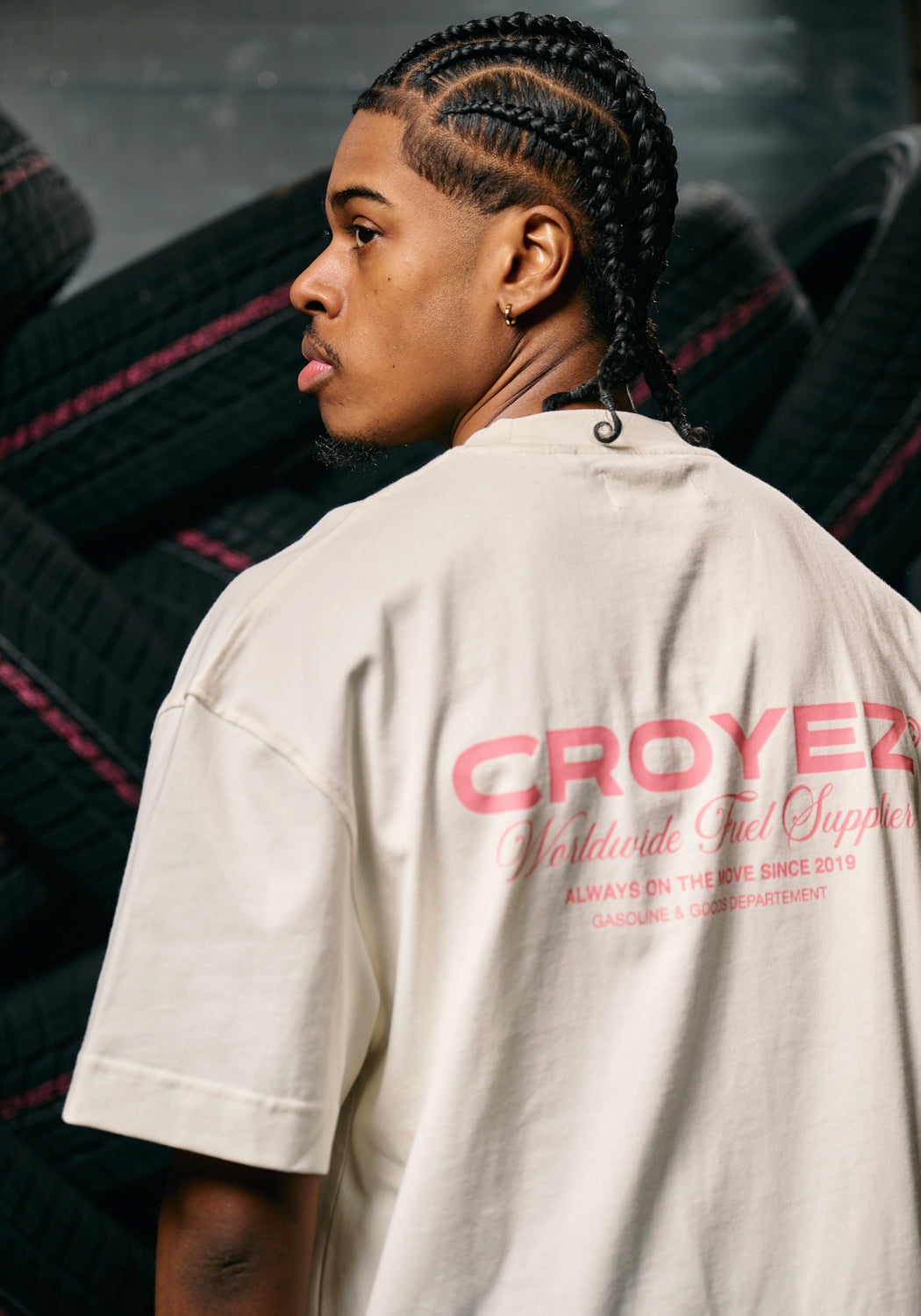 Cotton District CROYEZ WORLDWIDE SUPPLIER T-SHIRT  OFF WHITE
