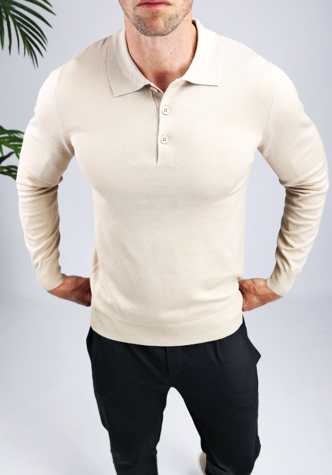 Cotton District CUBAN POLO  BEIGE
