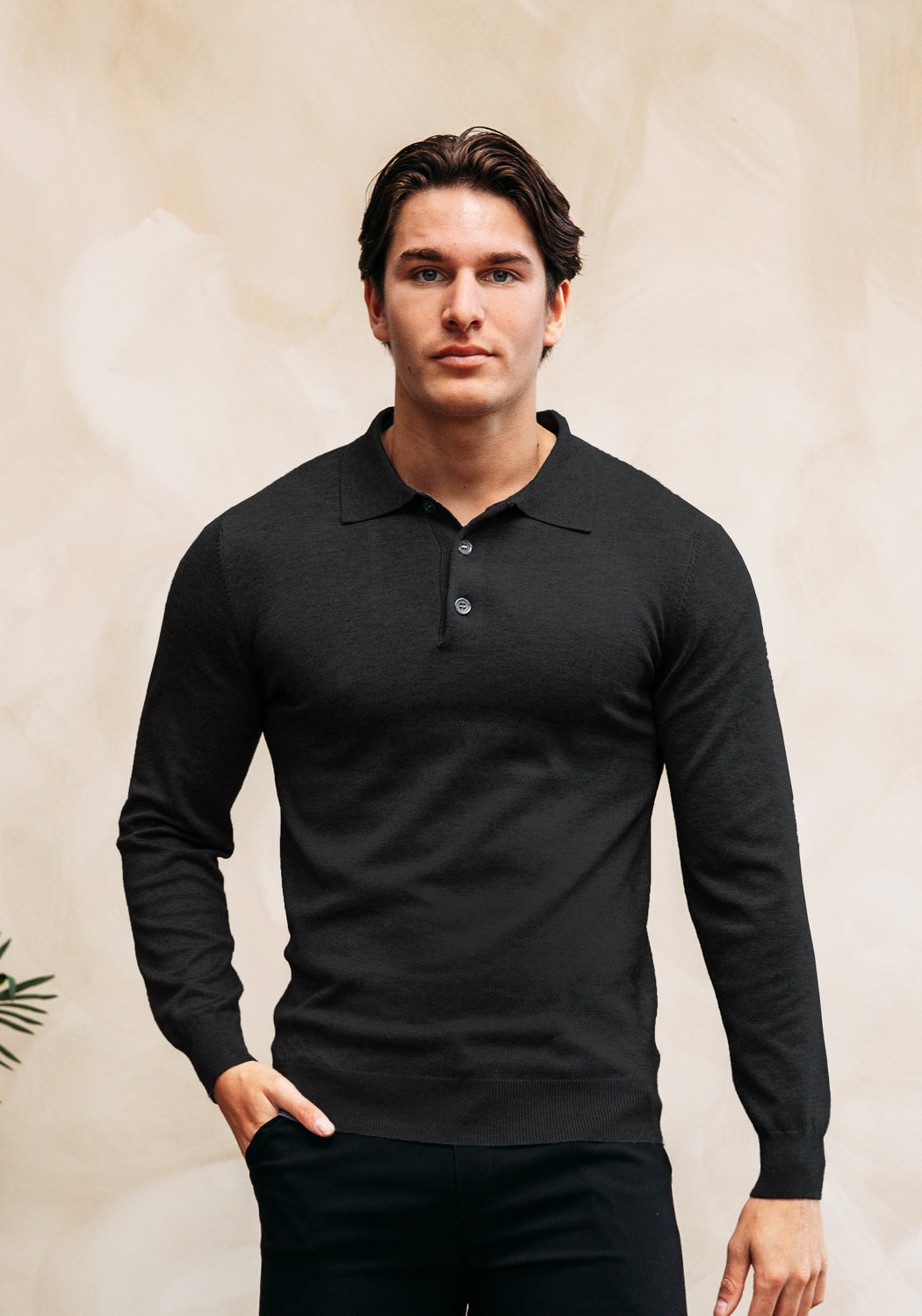 Cotton District CUBAN POLO  BLACK