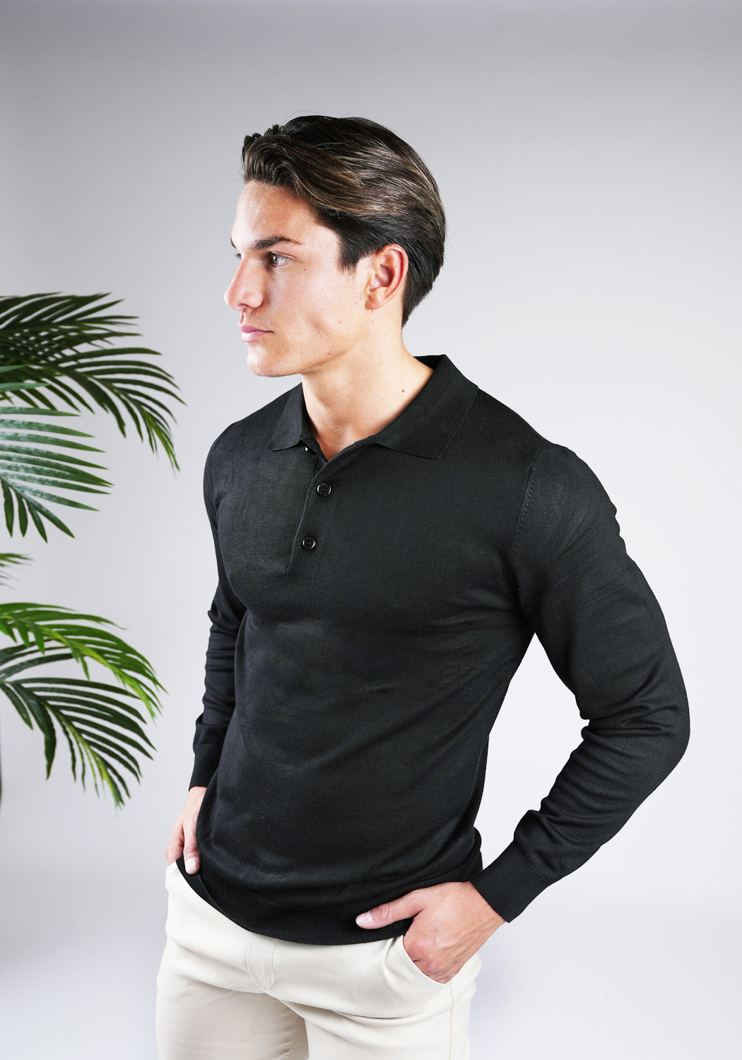 Cotton District CUBAN POLO  BLACK