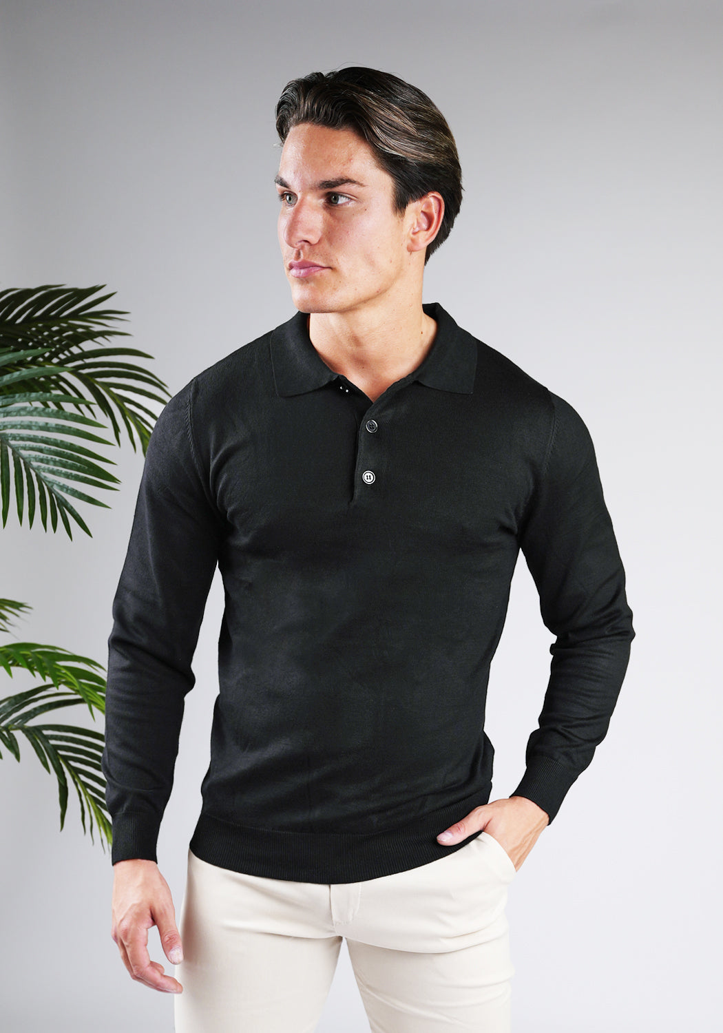 Cotton District CUBAN POLO  BLACK