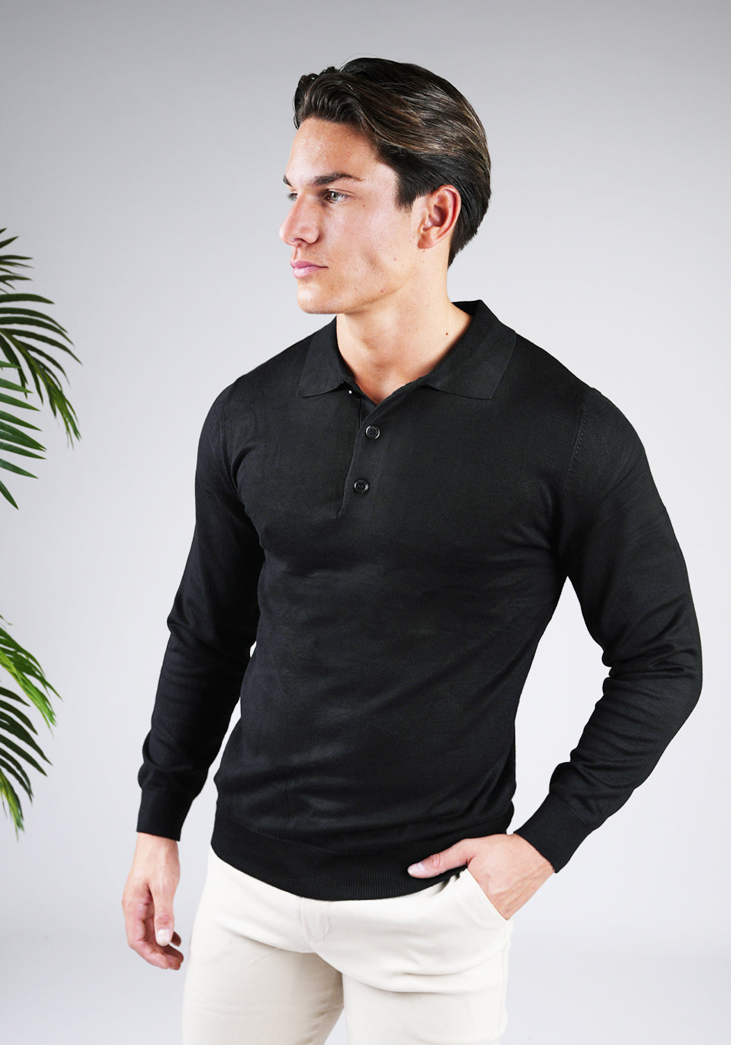 Cotton District CUBAN POLO  BLACK