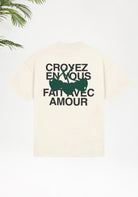 Cotton District Croyez Amour T-shirt T-Shirts OFF WHITE