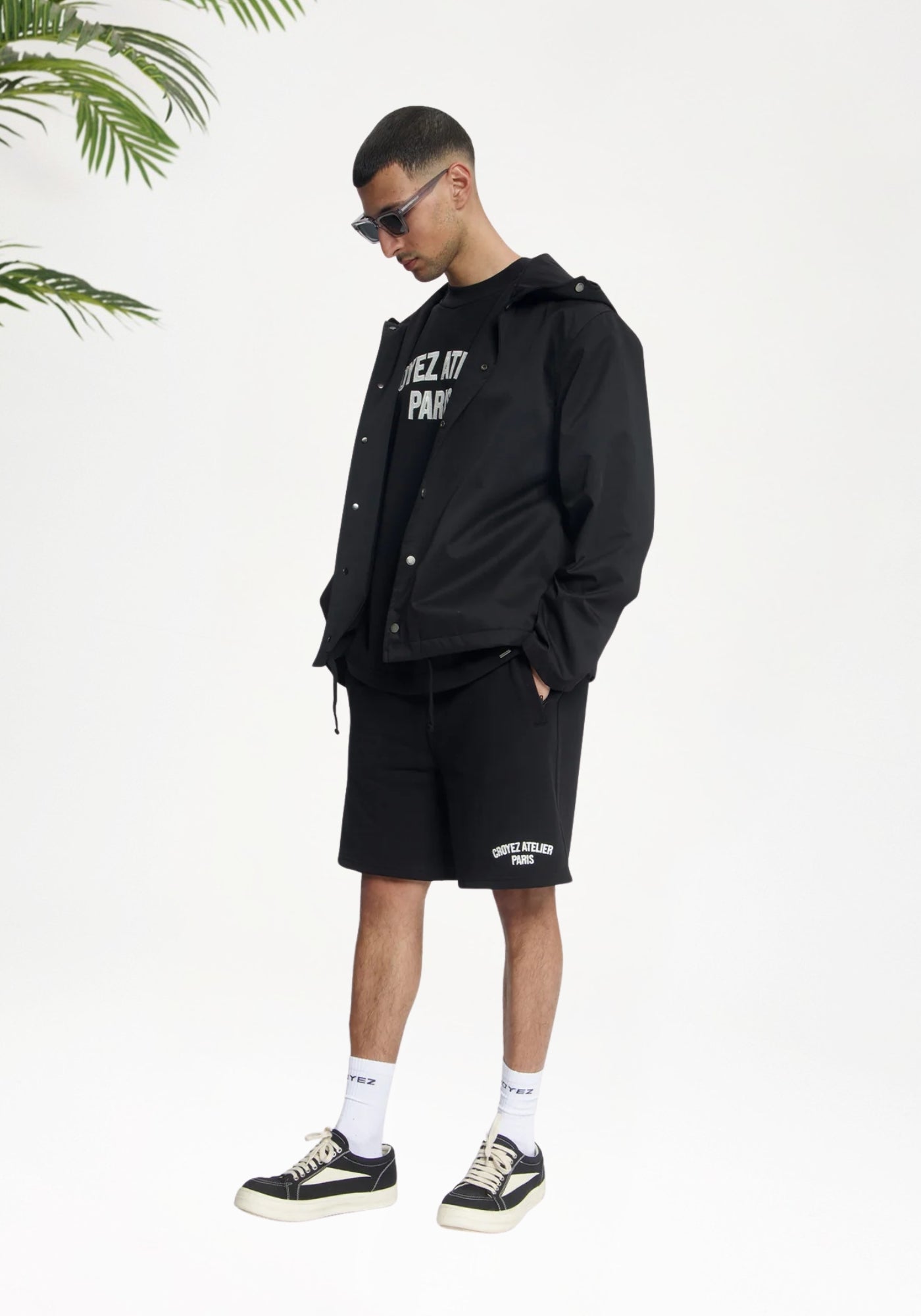 Cotton District Croyez Atelier Windbreaker Jackets & Bodywarmers BLACK