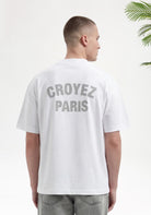 Cotton District Croyez Paris Knit T-shirt T-Shirts WHITE