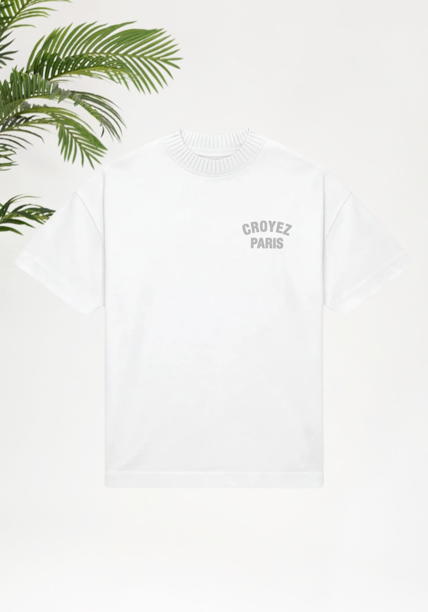 Cotton District Croyez Paris Knit T-shirt T-Shirts WHITE