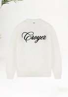 Cotton District Croyez Script Knit Sweater Sweaters OFF WHITE