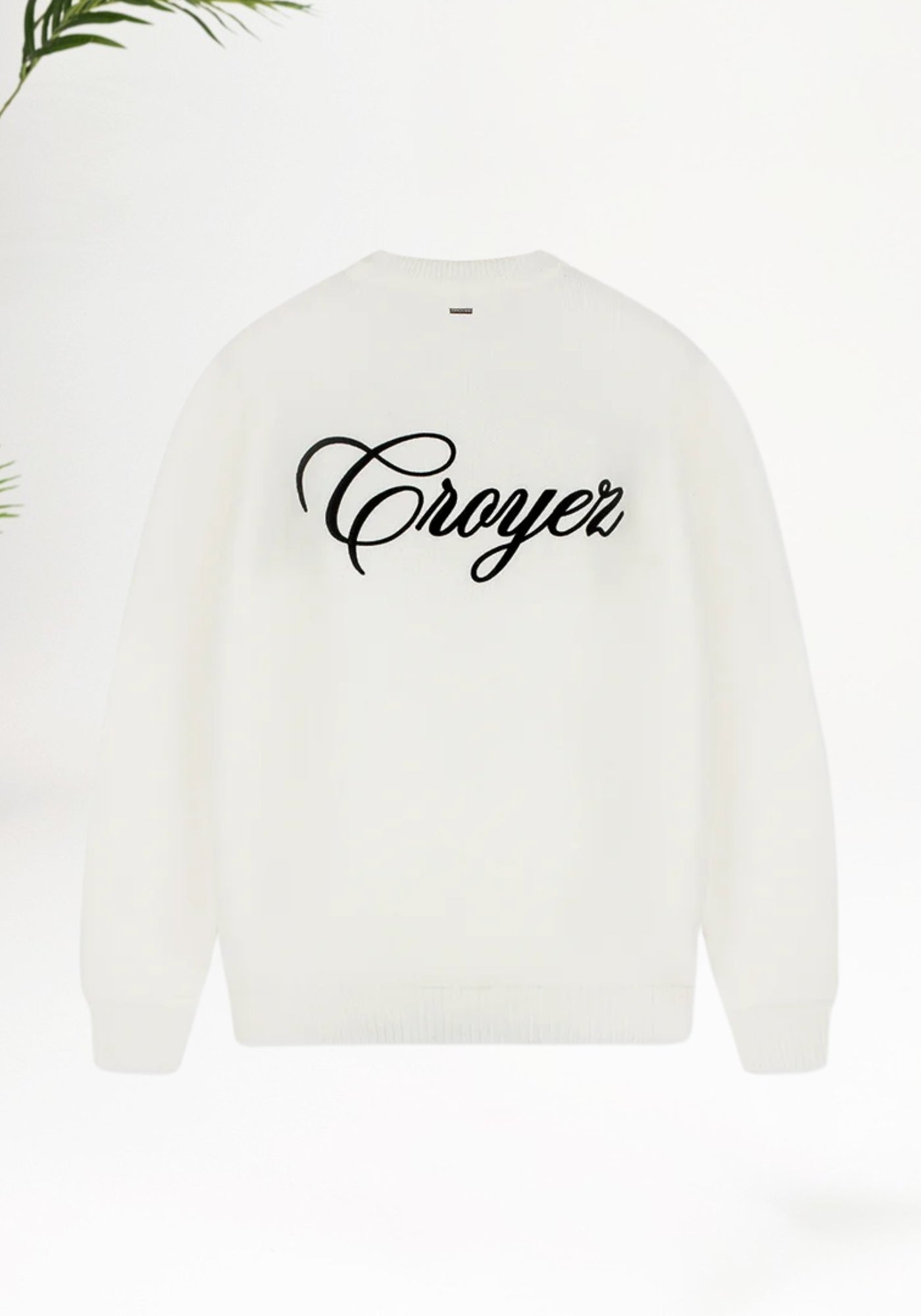 Cotton District Croyez Script Knit Sweater Sweaters OFF WHITE