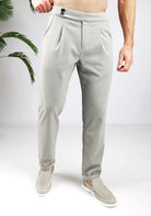 Cotton District DOUBLE PLEATED CHINO  TAUPE