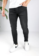 Cotton District EASY FIT JEANS  WASHED BLACK