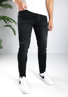 Cotton District EASY FIT JEANS  WASHED BLACK