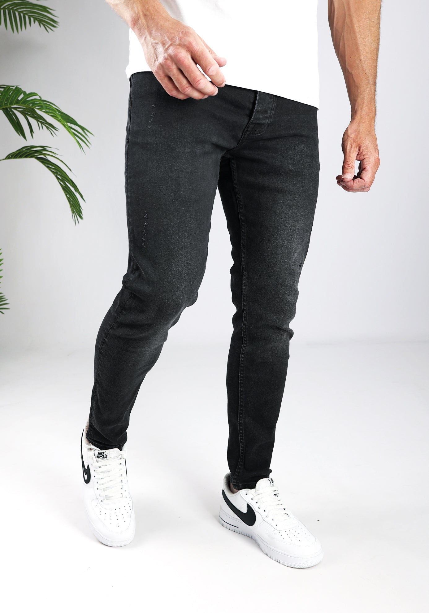 Cotton District EASY FIT JEANS  WASHED BLACK