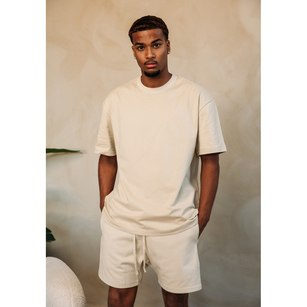 Cotton District ESSENTIAL HEAVY COTTON T-SHIRT T-Shirts BEIGE