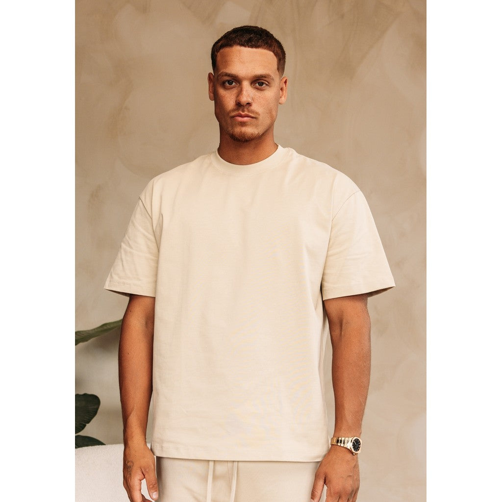 Cotton District ESSENTIAL HEAVY COTTON T-SHIRT T-Shirts BEIGE