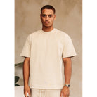 Cotton District ESSENTIAL HEAVY COTTON T-SHIRT T-Shirts BEIGE