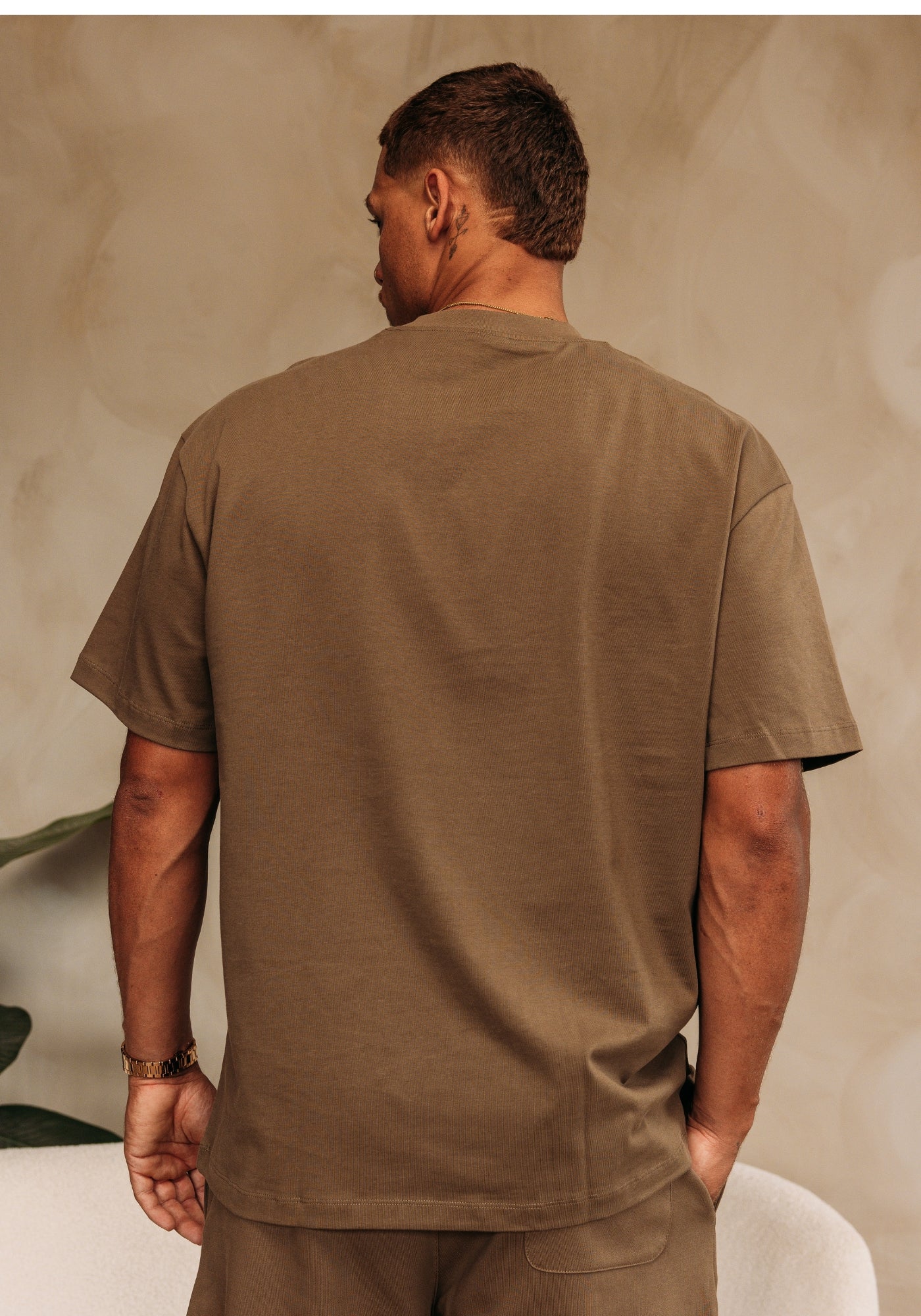 Cotton District ESSENTIAL HEAVY COTTON T-SHIRT T-Shirts BROWN