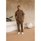 Cotton District ESSENTIAL JOGGERS Sets BROWN