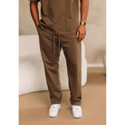 Cotton District ESSENTIAL JOGGERS Sets BROWN