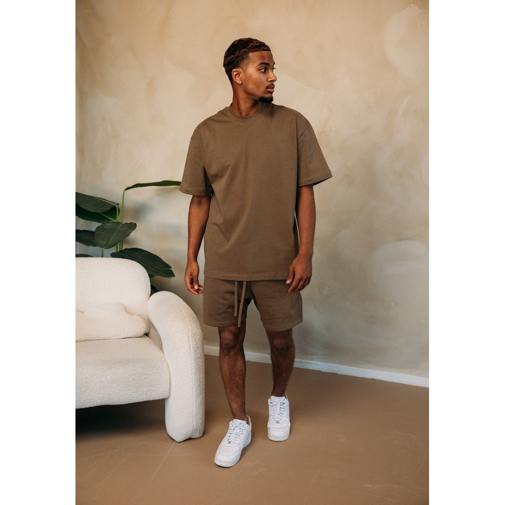 Cotton District ESSENTIAL SHORTS Shorts BROWN