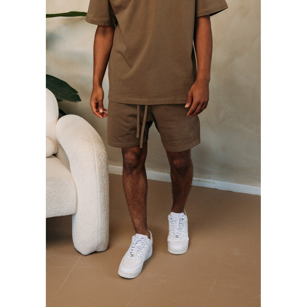 Cotton District ESSENTIAL SHORTS Shorts BROWN