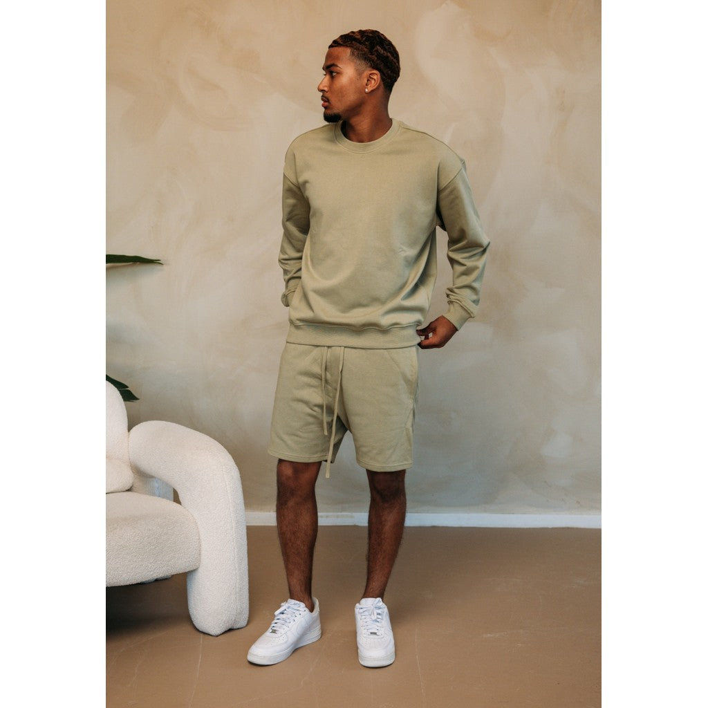 Cotton District ESSENTIAL SHORTS Shorts KHAKI GREEN